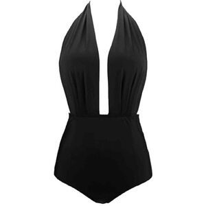 Mint Swim Black One-Piece